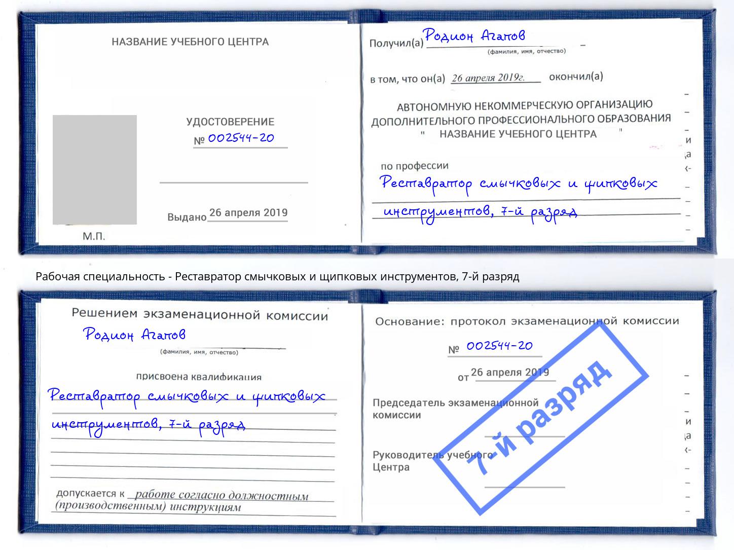 корочка 7-й разряд Реставратор смычковых и щипковых инструментов Балашиха